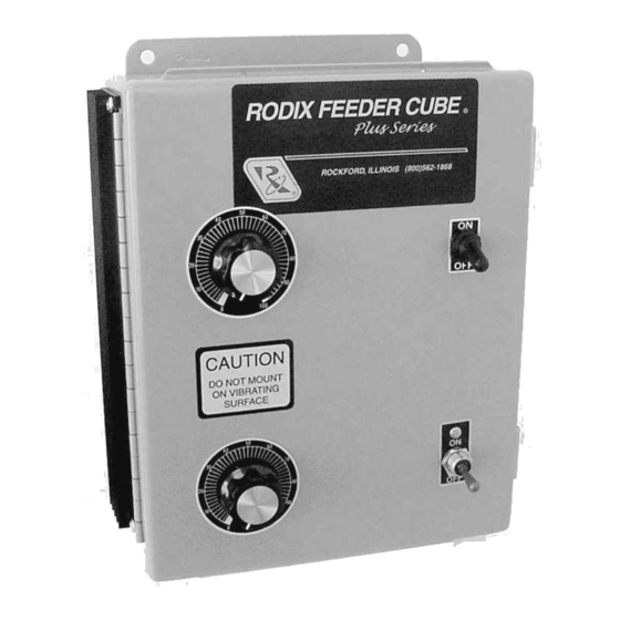 Rodix FEEDER CUBE FC-40 Plus Series Adjustments And Set Up