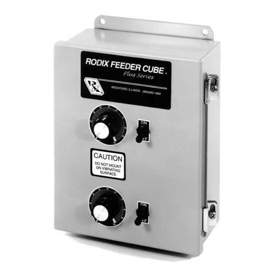 Rodix FEEDER CUBE FC-40 Plus Series Adjustments And Set Up