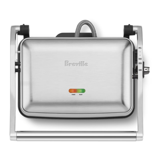 Breville Toast & Melt LSG545BSS2IAN1 Instruction Book