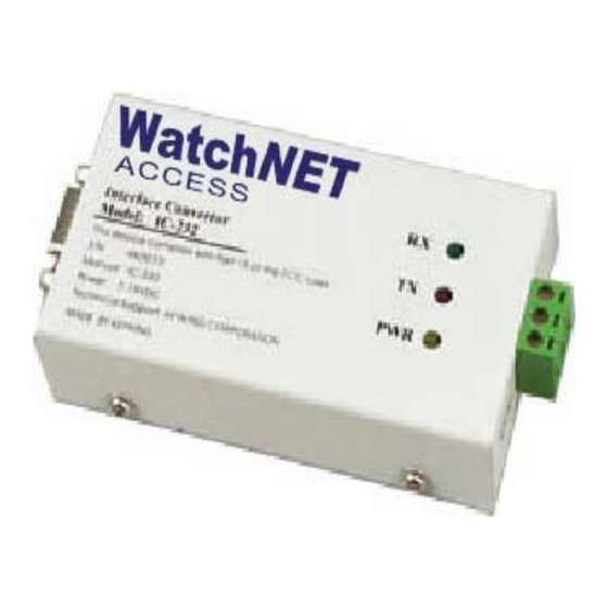 WatchNet WAA-232-485 Operation Manual