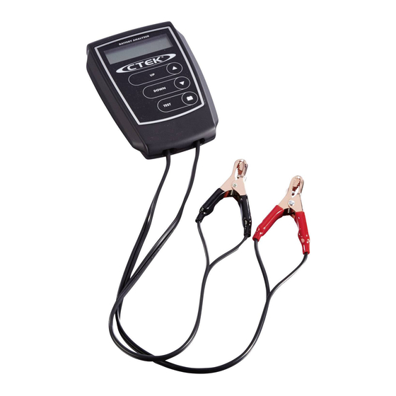 CTEK BATTERY ANALYZER Quick Start Manual