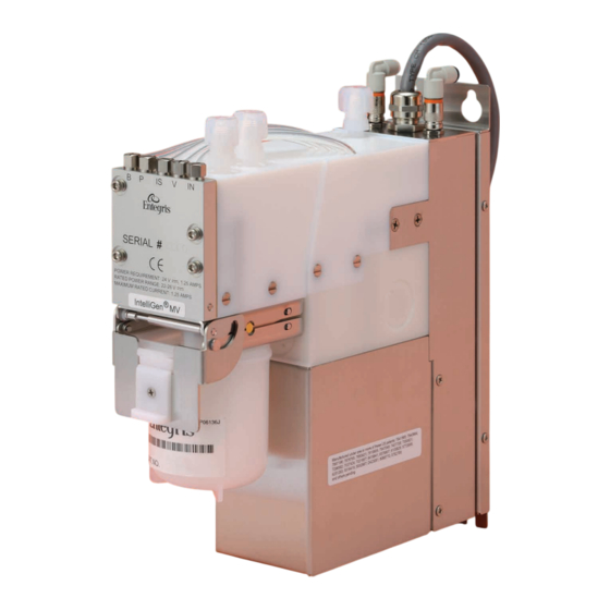 entegris INTELLIGEN MV Installation And Use Manual