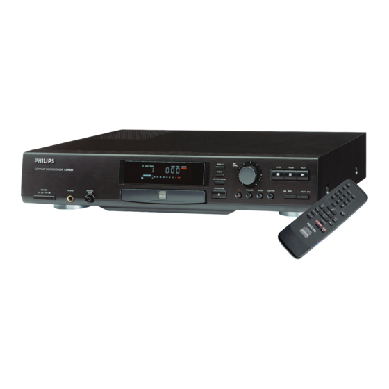 Philips CDR880 Specifications