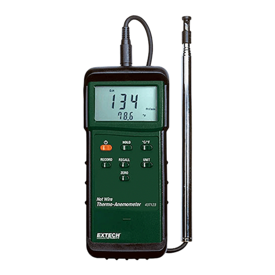 Extech Instruments 407123 User Manual