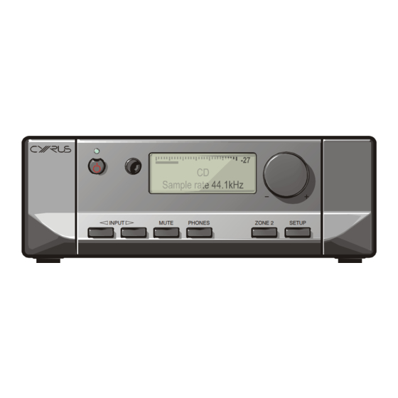 Cyrus 6 DAC User Instructions