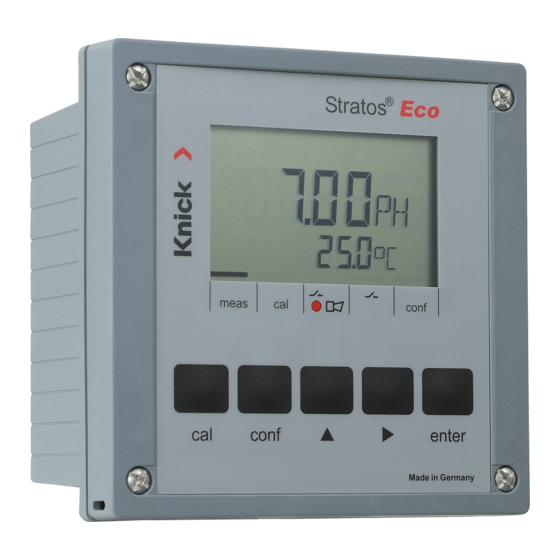 Knick Stratos Eco 2405 Cond User Manual