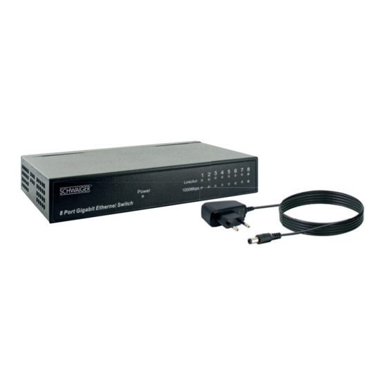 User Manuals: Schwaiger NWSW8 8-Port Network Switch