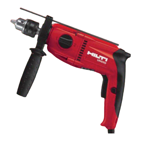 Hilti UH 650 Operating Instructions Manual