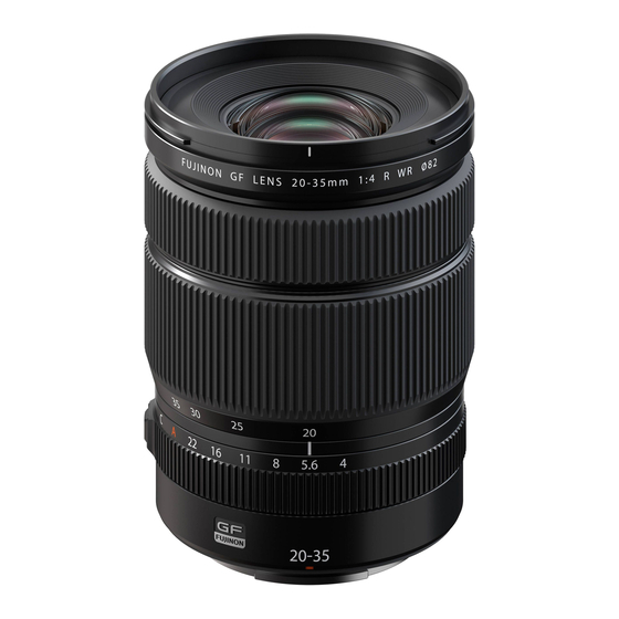 FujiFilm FUJINON GF20-35mmF4 R WR Owner's Manual