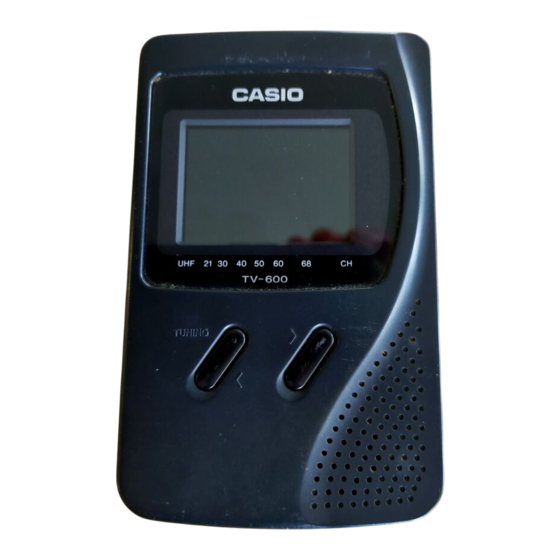 Casio TV-600D Manuals
