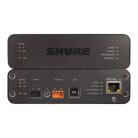 Shure ANIUSB-Matrix Manual