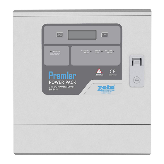 Zeta Alarm Systems Premier Power Pack EN54-4 Instruction Manual