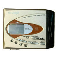 Sharp MDSR60S - Minidisc Player/Recorder Operation Manual