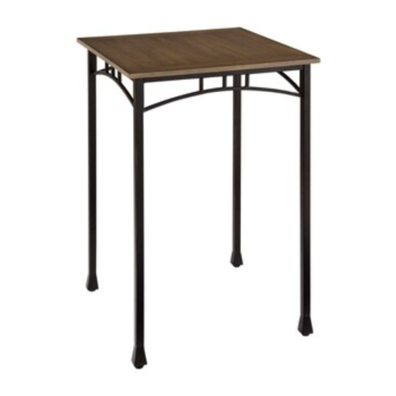 Home Styles Modern Craftsman Bar Table Quick Manual