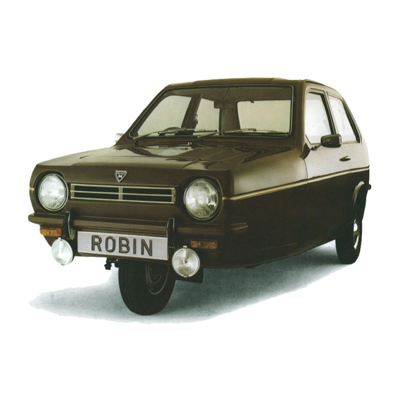 Reliant ROBIN 850 Workshop Manual