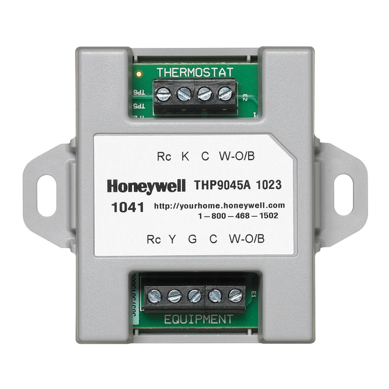 Honeywell Home THP9045A1023 Installation Instructions Manual