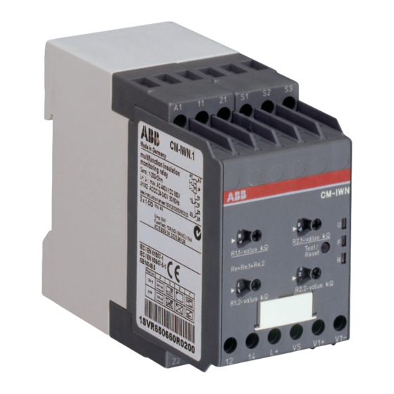 ABB CM Series Operating And Installation Instructions