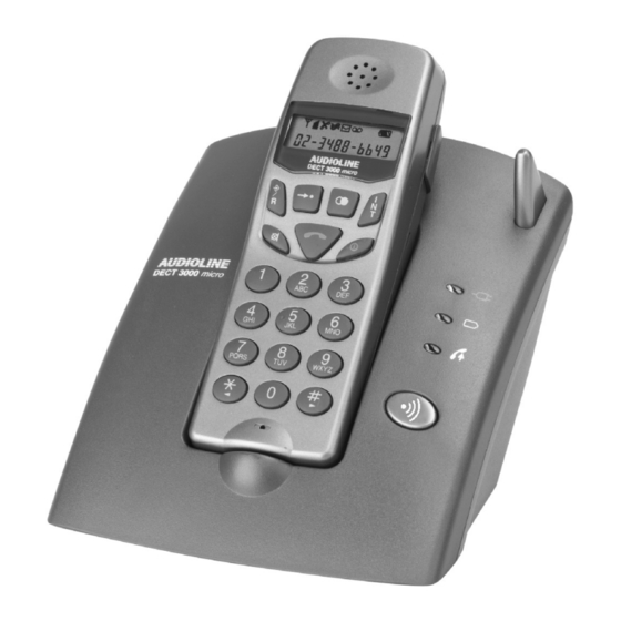 AUDIOLINE DECT 3000micro Operating Instructions Manual