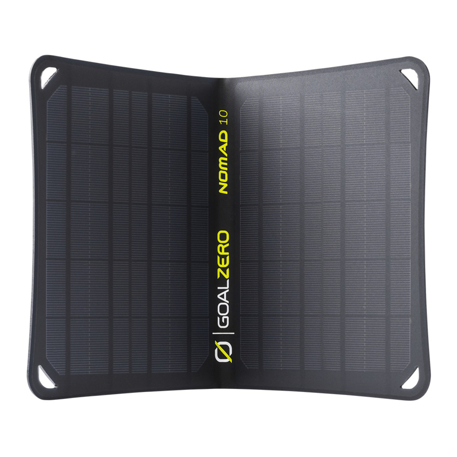 Goal Zero Nomad 10 - Solar Panel Manual