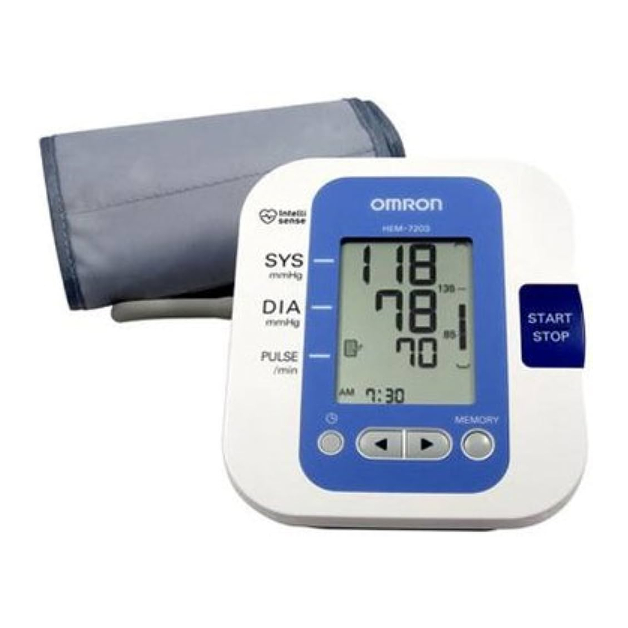 Omron HEM-7203 - Automatic Blood Pressure Monitor Manual