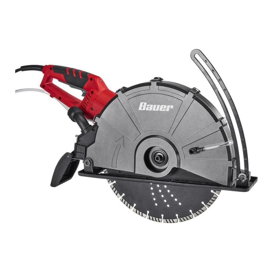 Bauer 21713E-B, 58215 - 14 in. Portable Concrete Pull Saw Manual