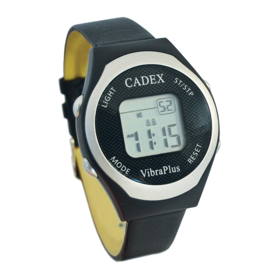 E-Pill CADEX VibraPlus - 8 Alarm Medication Reminder Watch Manual