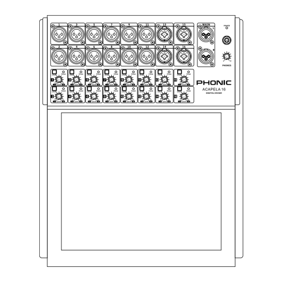 Phonic ACAPELA 16 User Manual