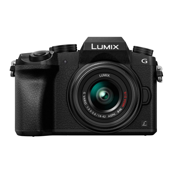 User Manuals: Lumix G7 Mirrorless Camera