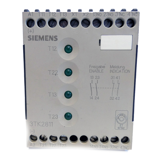 Siemens 3TK2811 Instructions Manual
