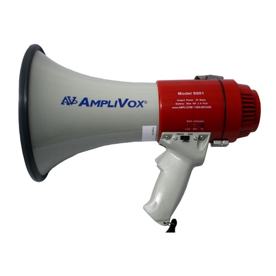 AmpliVox S602R Quick Start Manual