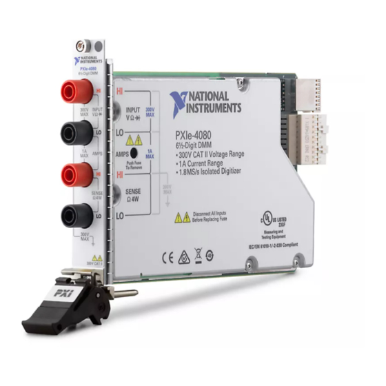 National Instruments PXIe-4080 Calibration Procedure