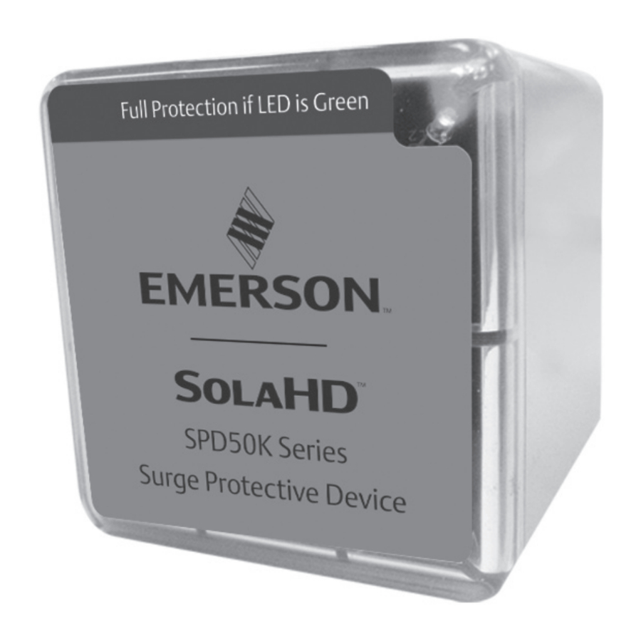 Emerson SolaHD SPD50K Series Manuals