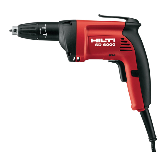 Hilti SD 6000 Manual