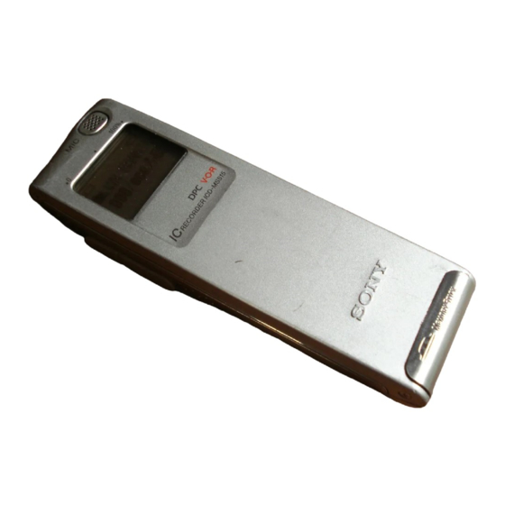 Sony ICD-MS515 Operating Instructions Manual