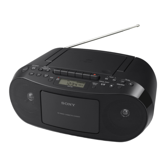 Sony CFD-S50 Operating Instructions