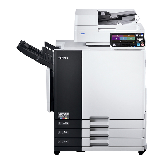 Riso ComColor GD9630 Quick Manual