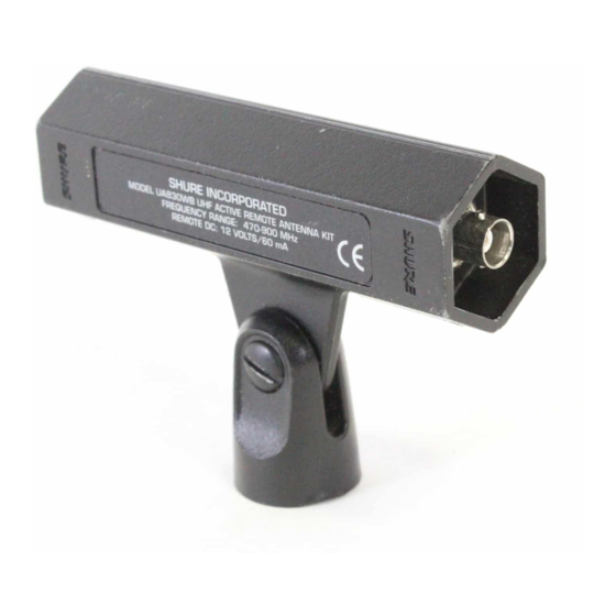 Shure UA830 User Manual