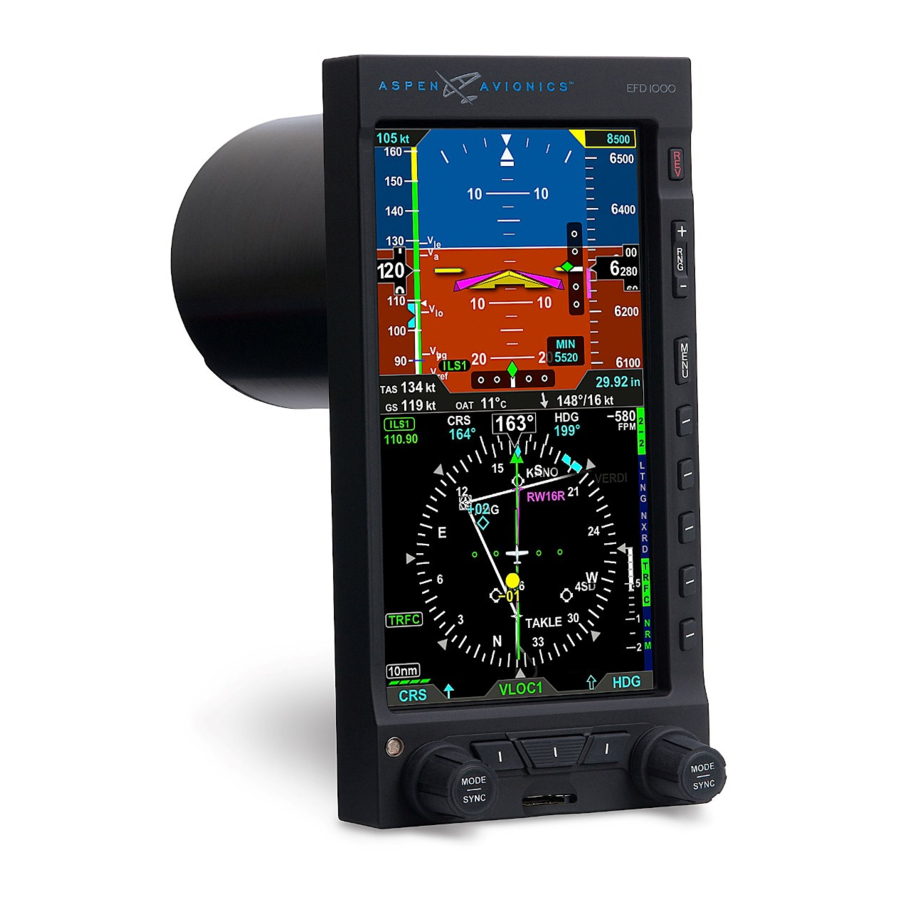 Aspen Avionics Evolution EFD1000 VFR PFD Pilot's Manual
