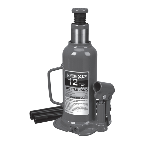 K Tool International XD KTI-63213A Jack Manuals
