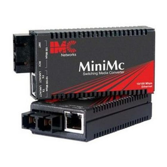 IMC Networks MiniMc TP-TX/FX Operation Manual
