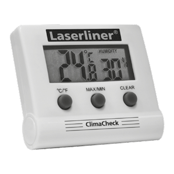 LaserLiner ClimaCheck User Manual