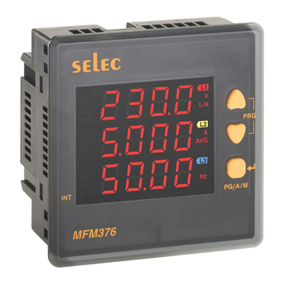 Selec MFM376 Series Operating Instructions