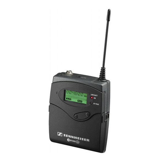 Sennheiser SK 500 G2 Instructions For Use Manual