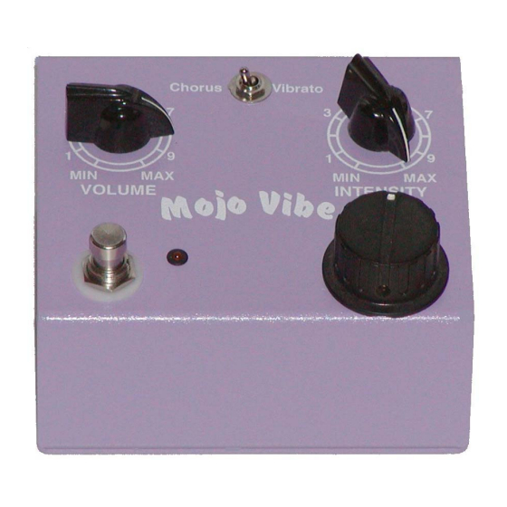 Sweet Sound Electronics Mojo Vibe Instruction Manual