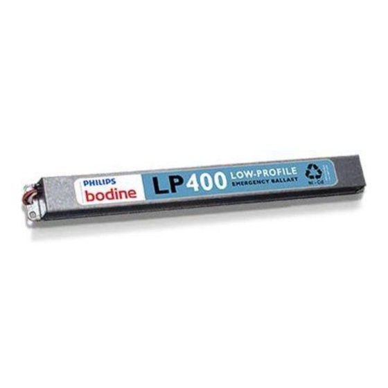 Philips bodine LP400 Installation Instructions