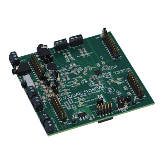 Texas Instruments TLV320AIC3104EVM User Manual