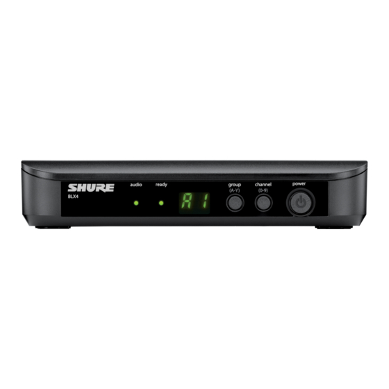 Shure BLX Quick Start Manual
