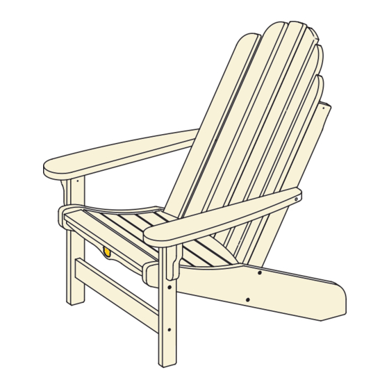 Hatteras Hammocks SUNRISE ADIRONDACK CHAIR Instructions