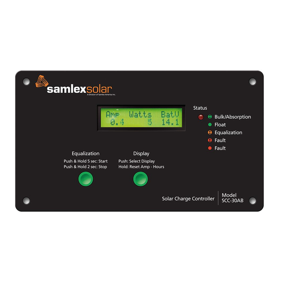 Samlex Solar SRV-100-30A Owner's Manual