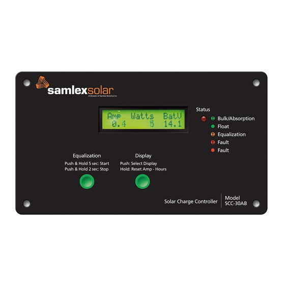 Samlex Solar SRV-100-30A Manuals